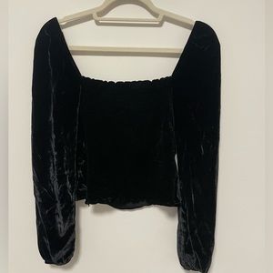 Reformation black long sleeve bustier